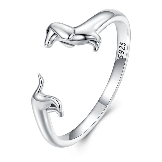 Elegant Dachshund  Silver Ring